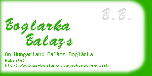 boglarka balazs business card