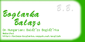 boglarka balazs business card